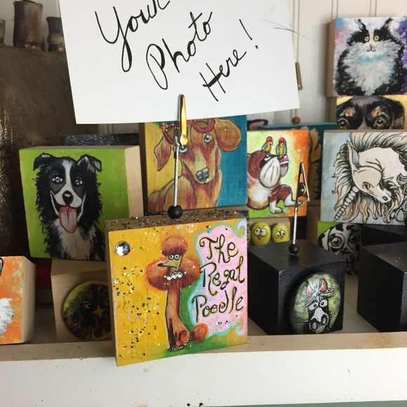Photo Clip holder handmade BORDER COLLIE - Picture 5 of 5